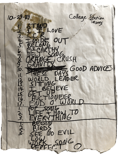 rem setlist