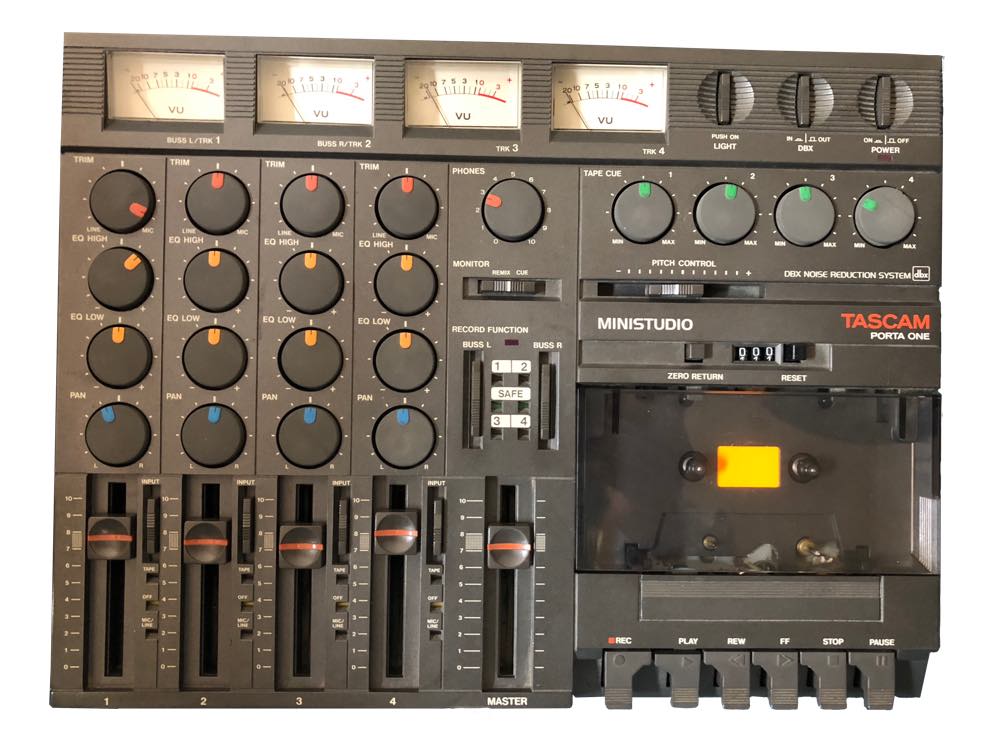 tascam 4 track cassette recorder